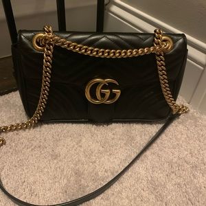 Black Gucci Marmont Matelasse